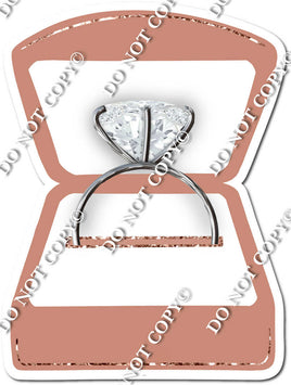 Flat Rose Gold Wedding Ring Box / Silver Ring w/ Variants