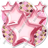 Mermaid - Foil Baby Pink Balloon & Star Bundle