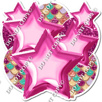 Mermaid - Foil Multi Color Balloon & Star Bundle