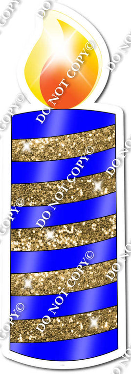 Blue & Gold Candle Style 1 w/ Variant