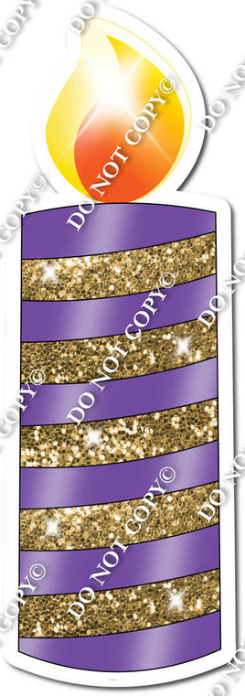Purple & Gold Candle Style 1 w/ Variant