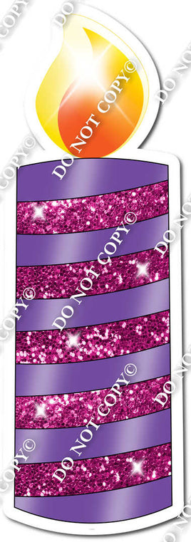 Purple & Hot Pink Candle Style 1 w/ Variant