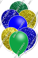 Blue, Green, & Yellow Balloon Bundle