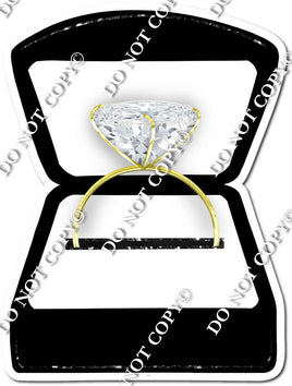 Flat Black Wedding Ring Box / Gold Ring w/ Variants