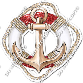 Life Ring & Gold Anchor