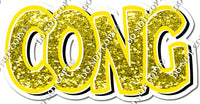 Split BB Font - Yellow Sparkle Cong Rats Statement w/ Variants