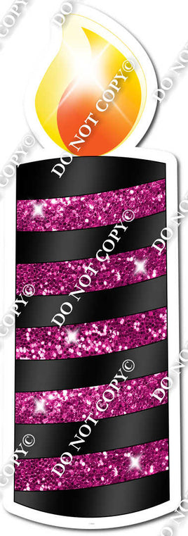 Black & Hot Pink Candle Style 1 w/ Variant