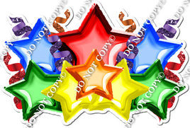 Foil Star Panel - Red, Orange, Yellow, Blue, Green