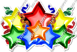 Foil Star Panel - Red, Orange, Blue, Yellow, Green