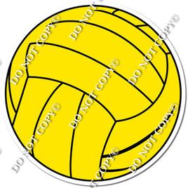 Flat Yellow Volleyball
