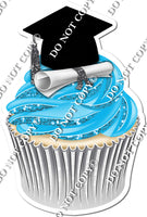 Caribbean - Blank Graduation Cap Cupcake