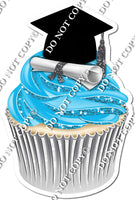 Caribbean - Blank Graduation Cap Cupcake