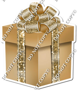 Sparkle - Gold Box & Gold Ribbon Present - Style 4