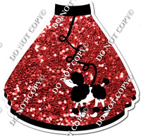 Sparkle Red - Poodle Skirt w/ Variants