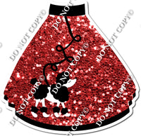 Sparkle Red - Poodle Skirt w/ Variants