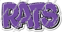 Split BB Font - Flat Purple Cong Rats Statement w/ Variants