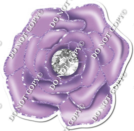 Lavender Open Rose with Diamond w/ Variants