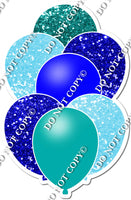 Blue, Teal, & Baby Blue Balloon Bundle