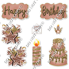 8 pc Quick Sets #1 - Rose Gold & Gold Flair-hbd0324