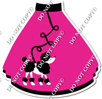 Flat Hot Pink - Poodle Skirt w/ Variants