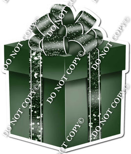 Sparkle - Hunter Green Box & Hunter Green Ribbon Present - Style 4