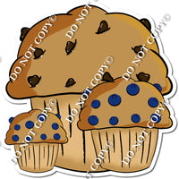 Three Chocolate Muffins w/ Variants