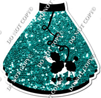 Sparkle Teal - Poodle Skirt w/ Variants