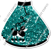 Sparkle Teal - Poodle Skirt w/ Variants