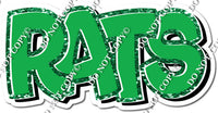 Split BB Font - Flat Green Cong Rats Statement w/ Variants