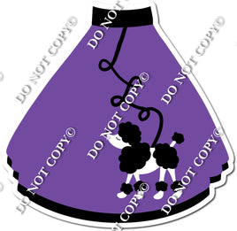 Flat Purple - Poodle Skirt w/ Variants
