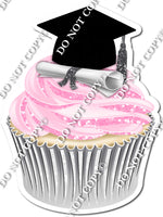 Baby Pink - Blank Graduation Cap Cupcake