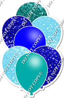 Blue, Teal, & Baby Blue Balloon Bundle