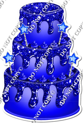 Blue Cake, Blue Dollops & Drip