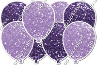 Lavender & Purple Sparkle - Horizontal Balloon Panel