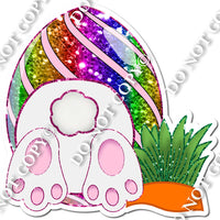 Bunny Tail with Rainbow Sparkle Egg