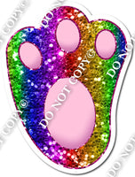 Bunny Foot - Rainbow Sparkle