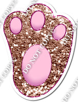 Bunny Foot - Rose Gold Sparkle