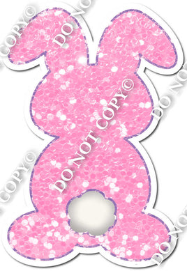 Rear Facing Easter Bunny - Baby Pink Sparkle