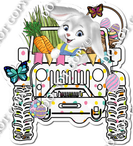 Bunny in Jeep