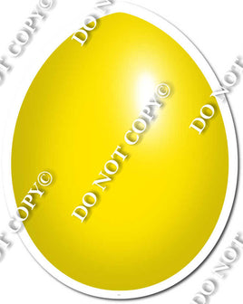 Flat Yellow Easter Egg