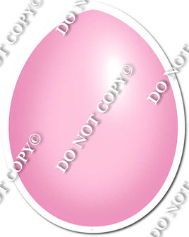 Flat Baby Pink Easter Egg