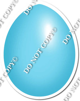 Flat Baby Blue Easter Egg