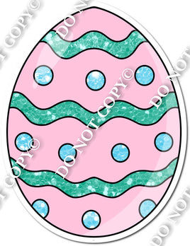 Flat Pink & Mint Egg