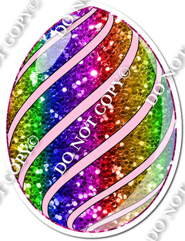 Rainbow Sparkle & Baby Pink Egg