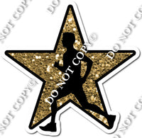 Boy Runner Silhouette in Star - Gold w/ Variants