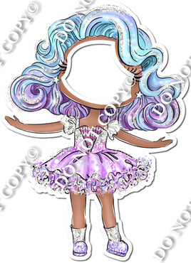 Dark Skin Doll - Face Cutout