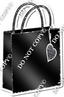 Shopping Bag - Black & Silver