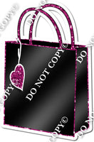 Shopping Bag - Black & Hot Pink