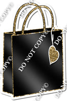 Shopping Bag - Black & Rose Gold