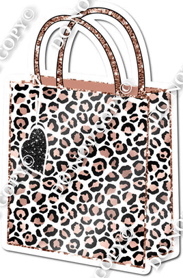 Shopping Bag - White Leopard